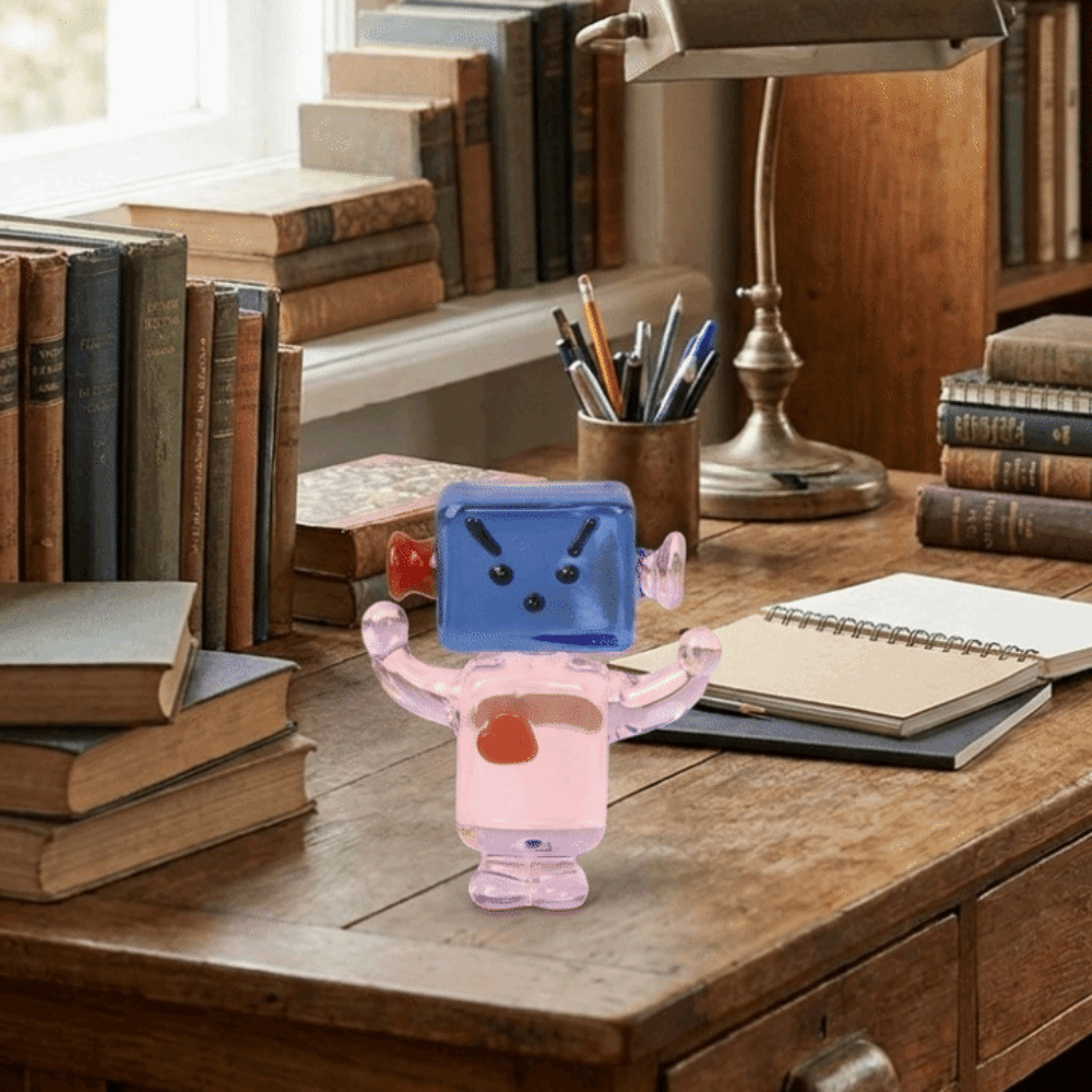 Unique Colorful Face Robot Orn - Art Craft Robot ulasan dan harga