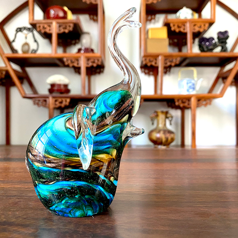 4 Colors Crystal Glass Elephan - Art And Craft For Xmas ulasan dan harga