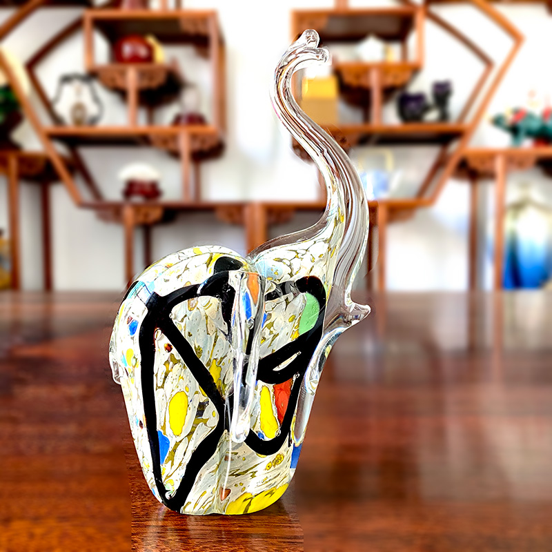 4 Colors Crystal Glass Elephan - Art And Craft For Xmas ulasan dan harga