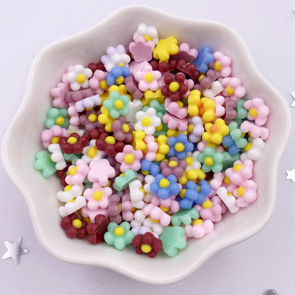 100Pcs 8mm Resin 3D Colorful K - Art Craft New Year ulasan dan harga