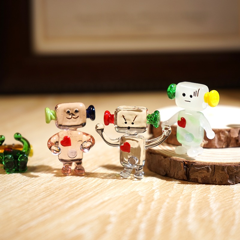 Cute Face Robot Handcrafted Gl - Art Craft Robot ulasan dan harga