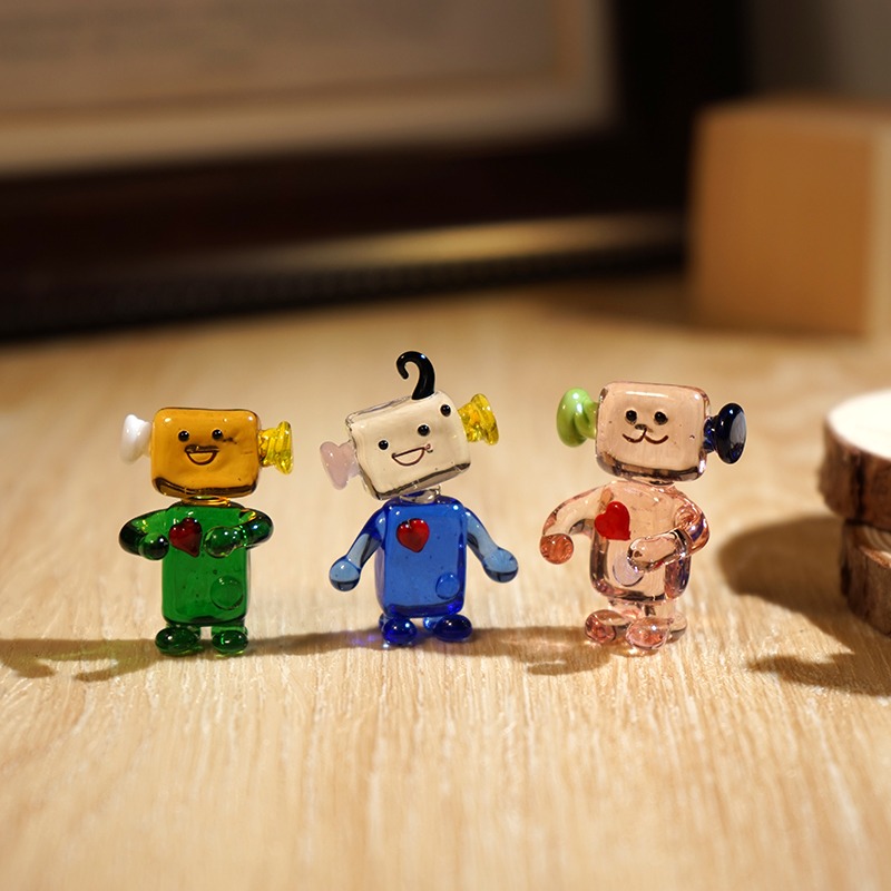 Cute Face Robot Handcrafted Gl - Art Craft Robot ulasan dan harga