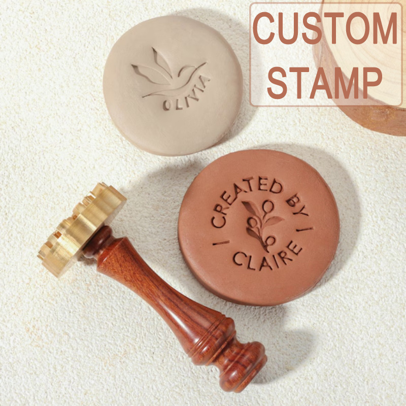 Custom Pottery Stamp for Clay, - Art Craft Logo Design ulasan dan harga