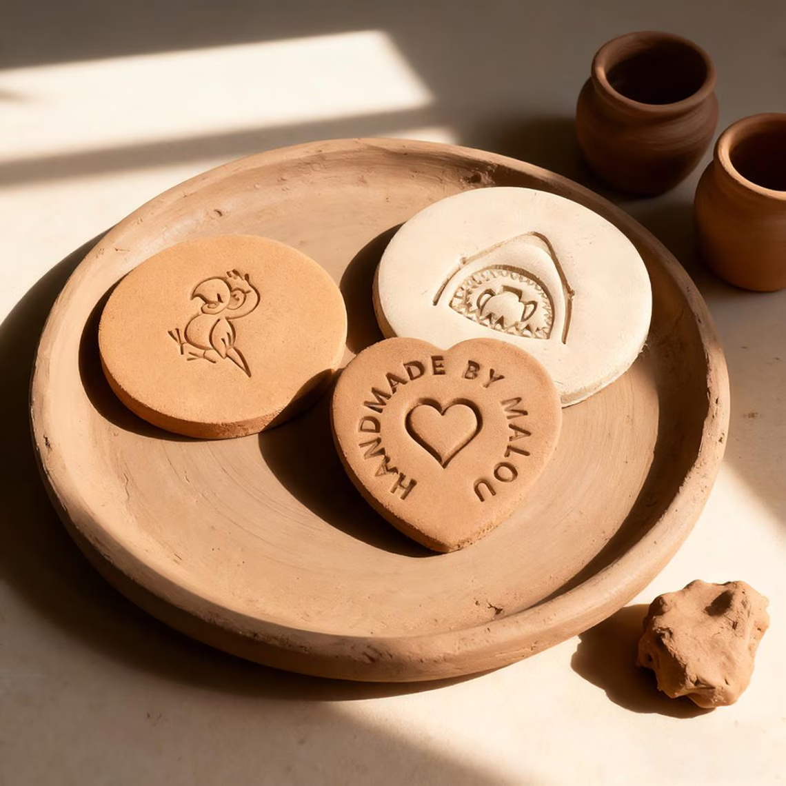 Custom Pottery Stamp for Clay, - Art Craft Logo Design ulasan dan harga