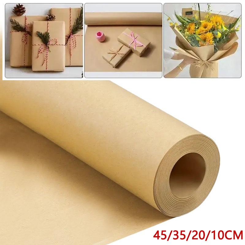 10M Brown Kraft Paper Gift Flo - Art Craft Recycled Materials ulasan dan harga