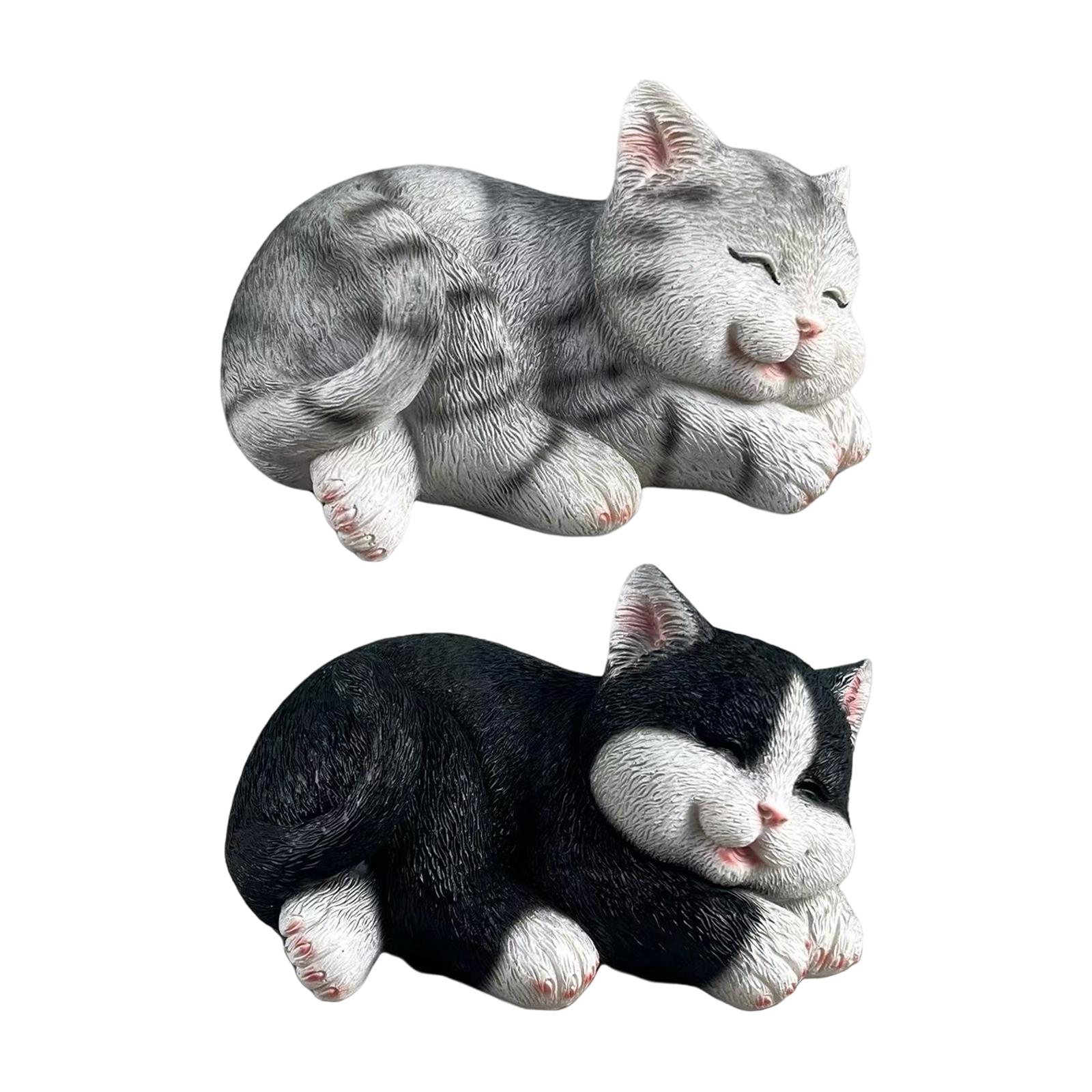 Cat Figurine Garden Statue Cre - Art Craft Cat ulasan dan harga