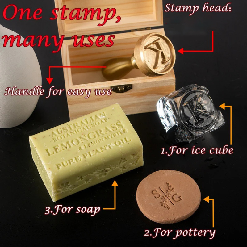 Custom Letter Pottery Stamps P - Art Craft Logo Design ulasan dan harga